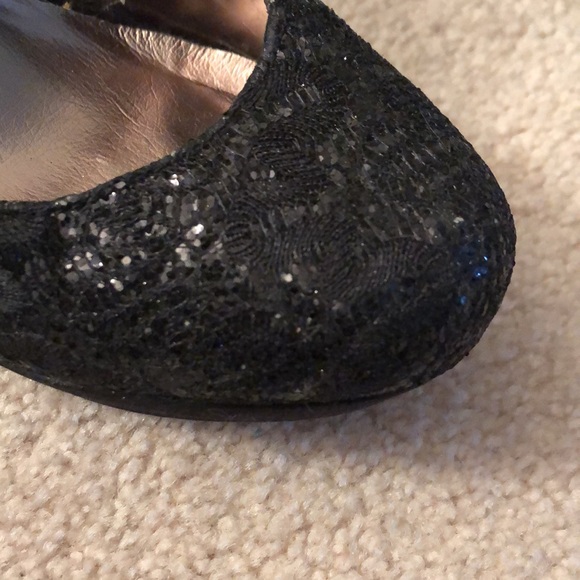 Zigi NewYork black texture sparkle heels - Picture 2 of 4
